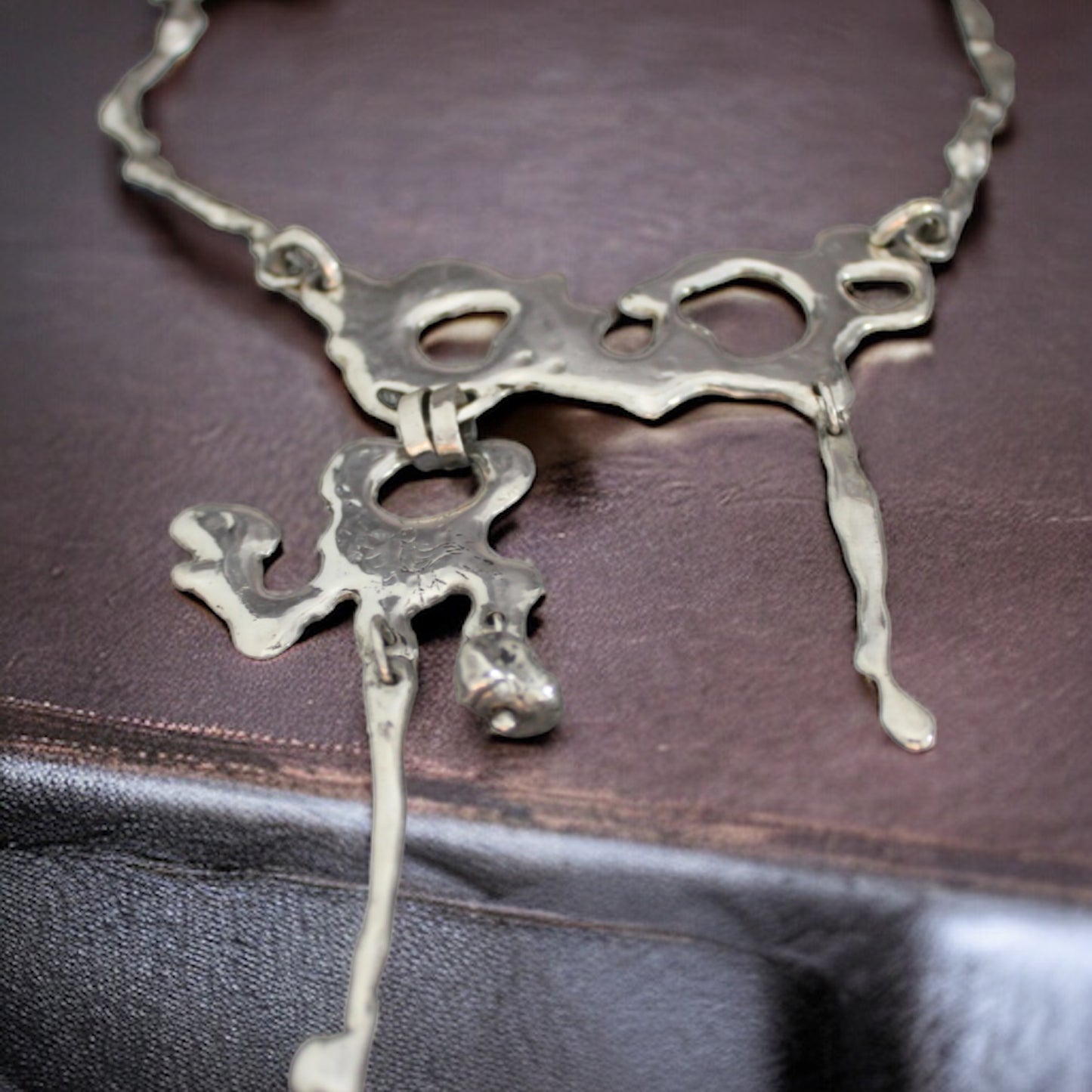 ''LIQUID SILVER'' NECKLACE