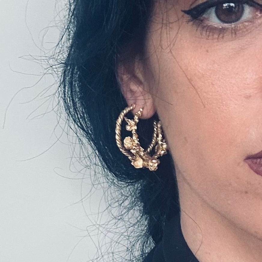 ''BLOOMING HOOPS΄΄ EARRINGS