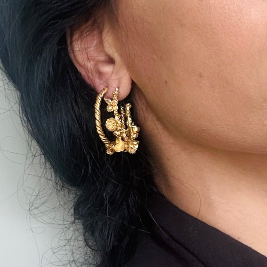 ''BLOOMING HOOPS΄΄ EARRINGS