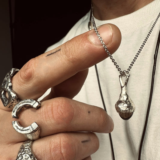 ''SMOKY DROP'' NECKLACE