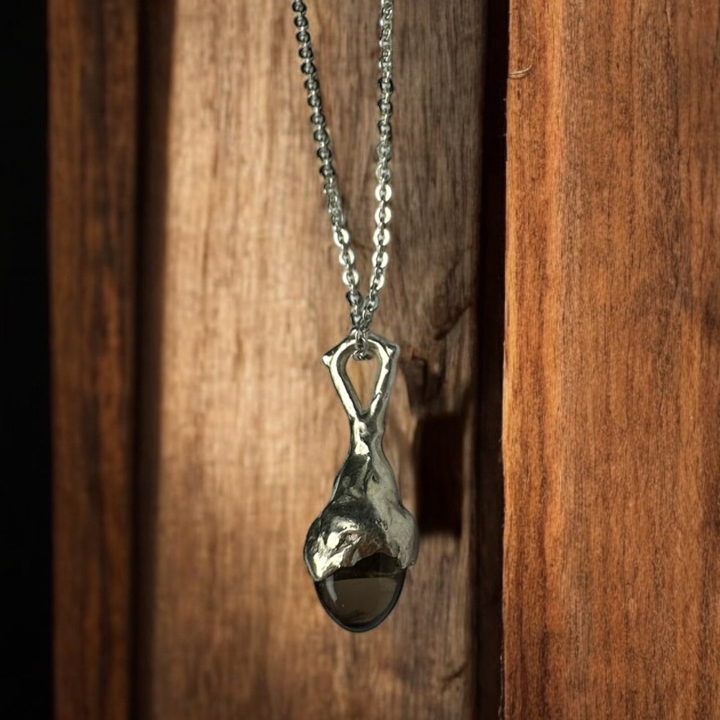 ''SMOKY DROP'' NECKLACE